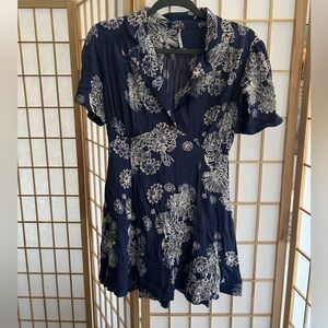 Free People Purple Floral Mini Dress